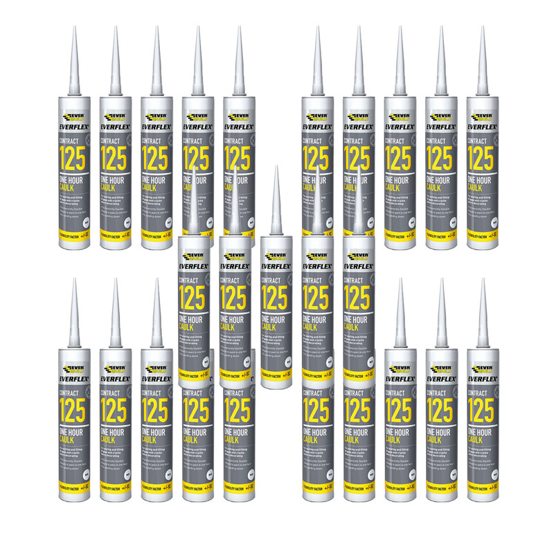 Everbuild 125C3 Everflex® Contract 125 One Hour Caulk 300ml White (Pack of 25)