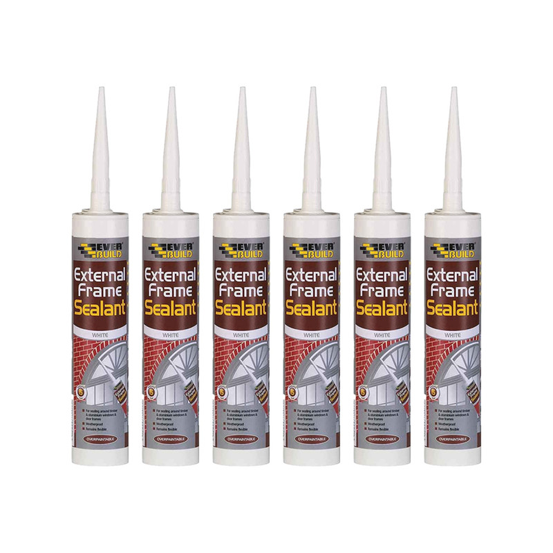 Everbuild EXTGY External Frame Acrylic Sealant 290ml Grey (Pack of 6)