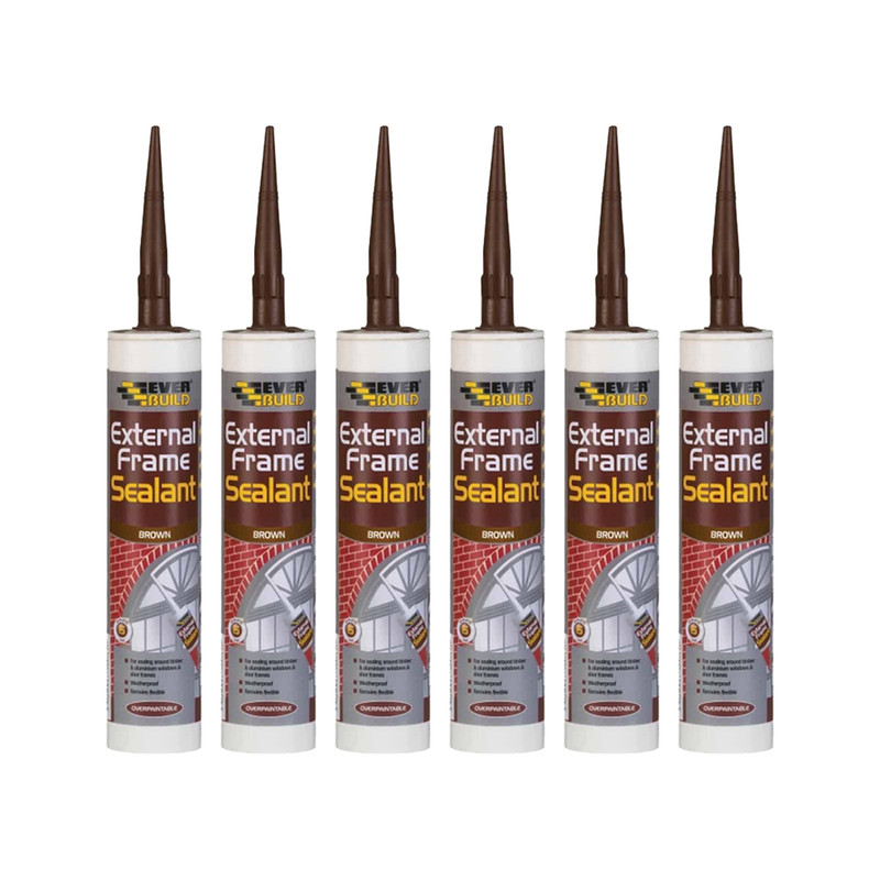 Everbuild EXTBN External Frame Sealant 290ml Brown (6 Pack)