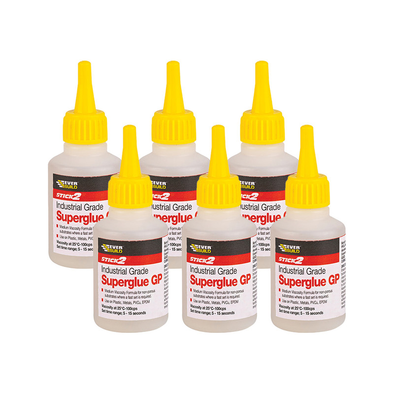 Everbuild CYN20 Stick2 Superglue GP 20g (Pack of 6)