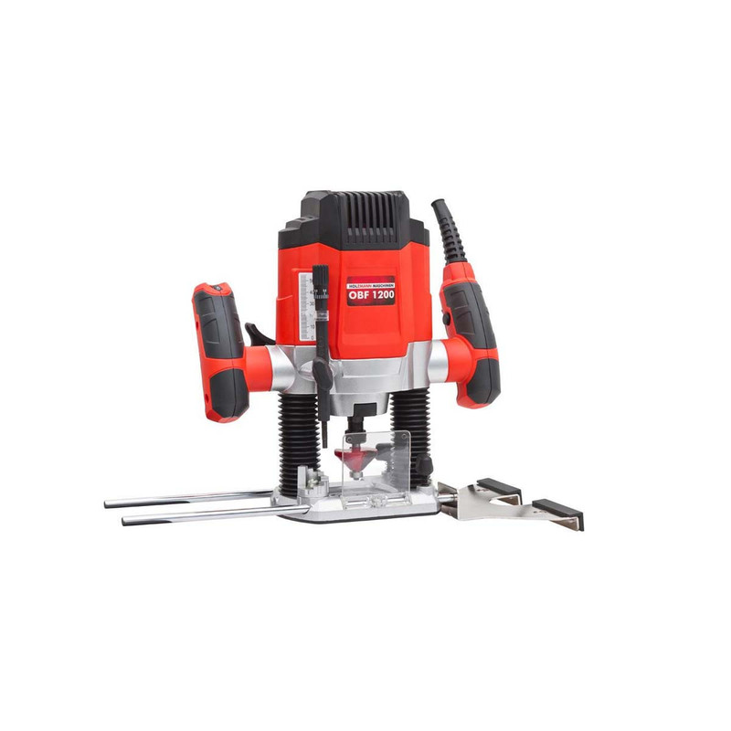 Holzmann OBF1200 1200W Portable 8mm Router with 12 Piece Router Cutter Set 230V