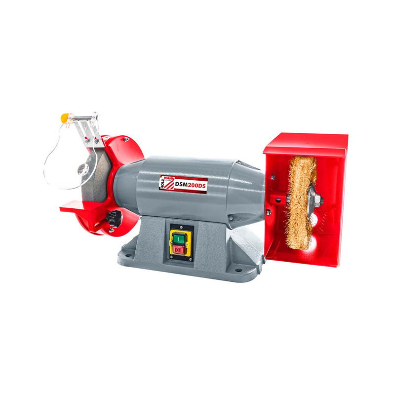 Holzmann DSM200DS 200mm Professional Bench Grinder with Wire Wheel 230V