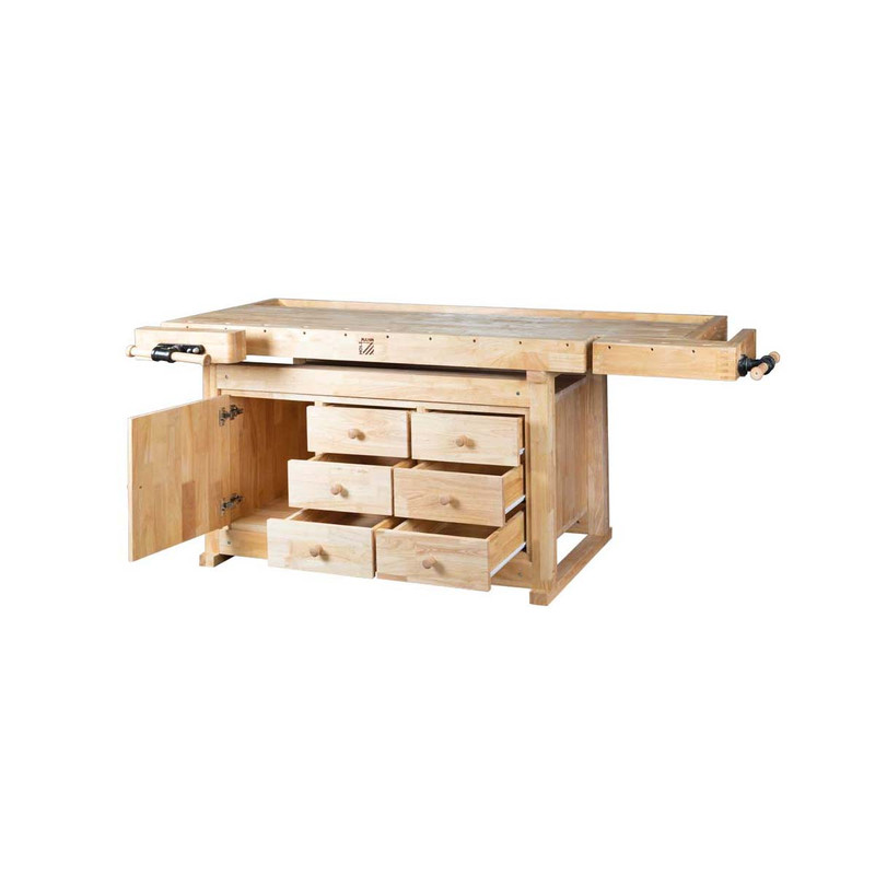 Holzmann WB210C 2100mm Professional Wood Workbench with Cabinet & Draws