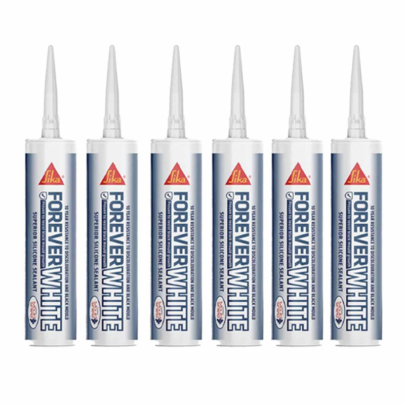 Everbuild Sika FOREVERWE Forever Silicone White 295ml (6 Pack)