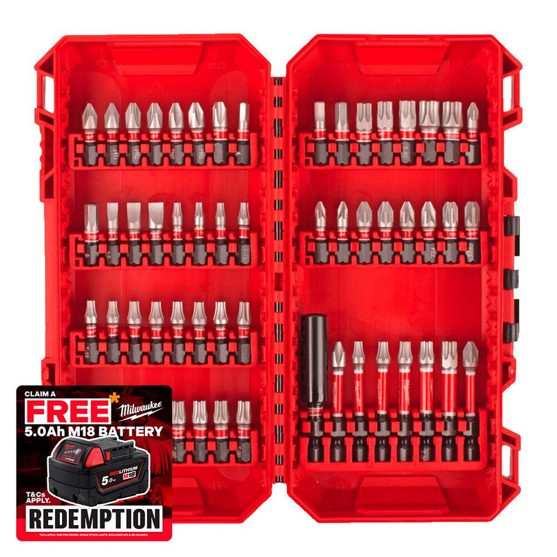 Milwaukee 4932492006 Shockwave Impact Duty Bit Set 56 Pieces
