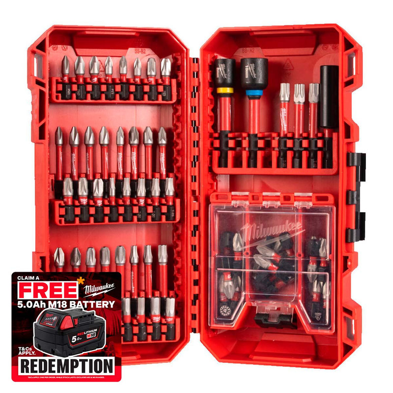 Milwaukee 4932492007 Shockwave Impact Duty Bit Set 70 Pieces