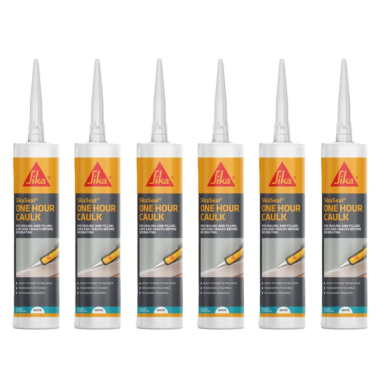 SikaSeal® One Hour Caulk 300ml White (6 Pack)