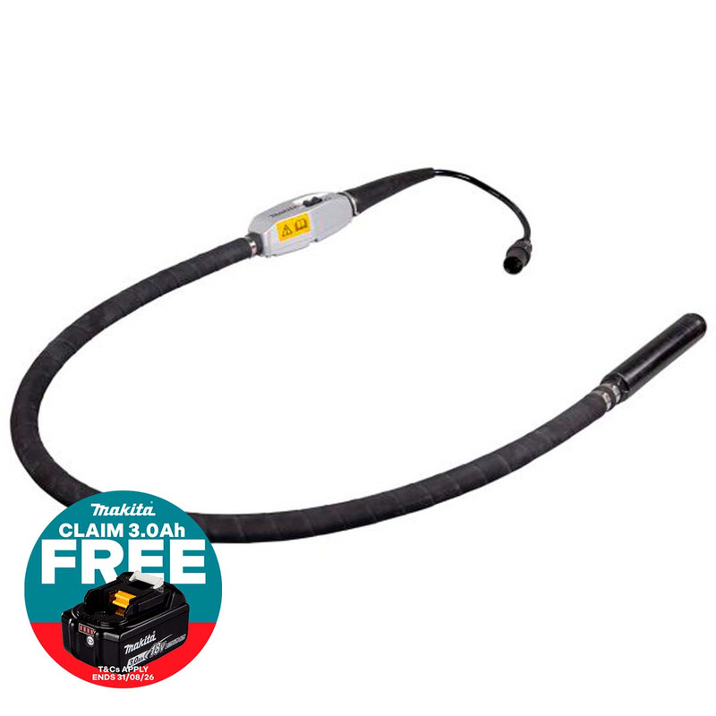 MAKITA VR001CZ Twin 18V LXT Direct Connection Vibrating Poker 43mm x 1.5m (Body Only)