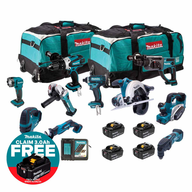 Makita 18V LXT Cordless 10 Piece Power Tool Kit