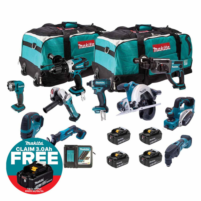 Makita 18V LXT Cordless 10 Piece Power Tool Kit