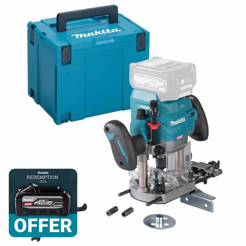Makita RP001GZ02 40V Max XGT Brushless 1/2'' Router with AWS System (Body Only)
