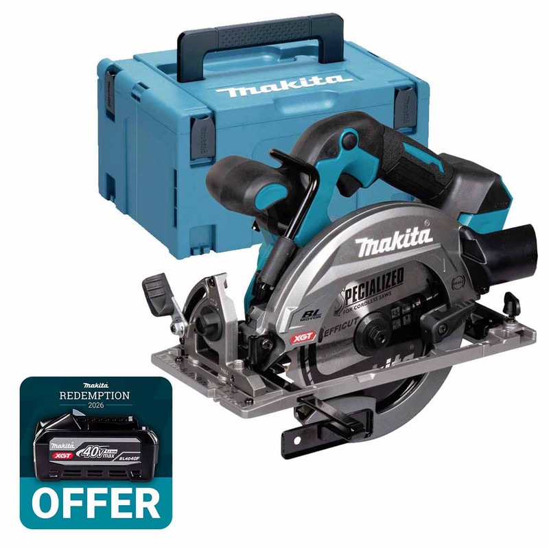 Makita HS012GZ01 40V Max XGT Brushless Circular Saw in a Makpac Case (Body Only)