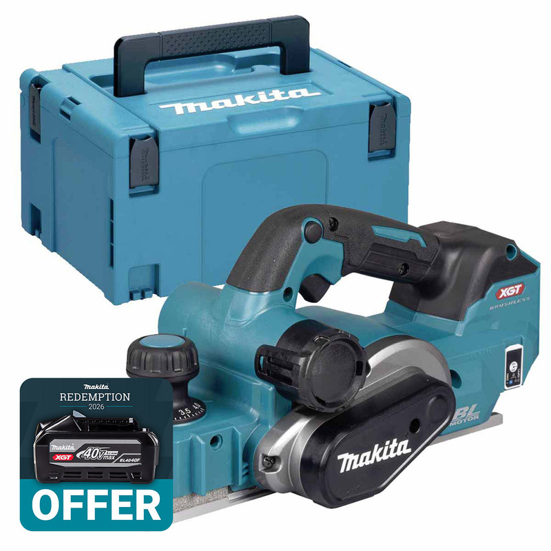 Makita KP001GZ03 40V Max XGT Brushless 82mm Planer in a Makpac Case (Body Only)