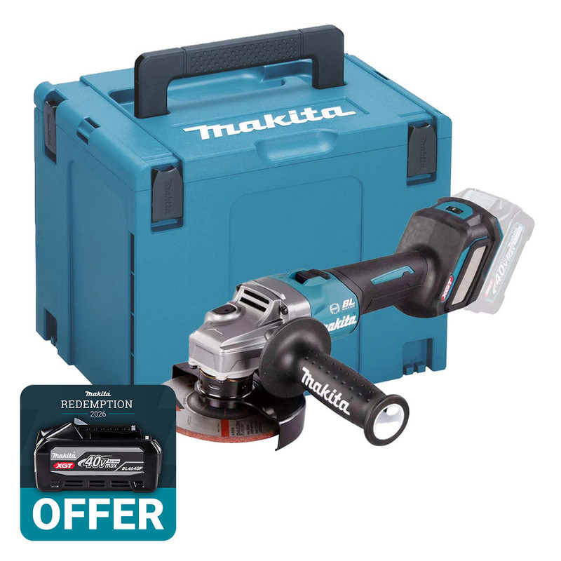 Makita GA023GZ01 40V Max XGT 125mm Brushless Angle Grinder with Makpac Case (Body Only)