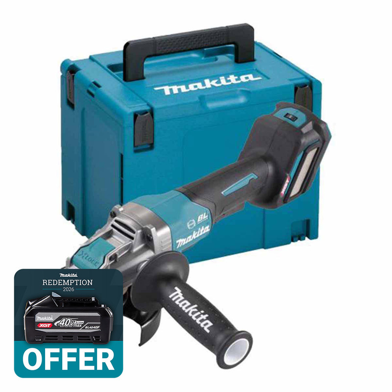 Makita GA043GZ02 40V Max XGT 115mm Brushless Angle Grinder with Makpac Case (Body Only)