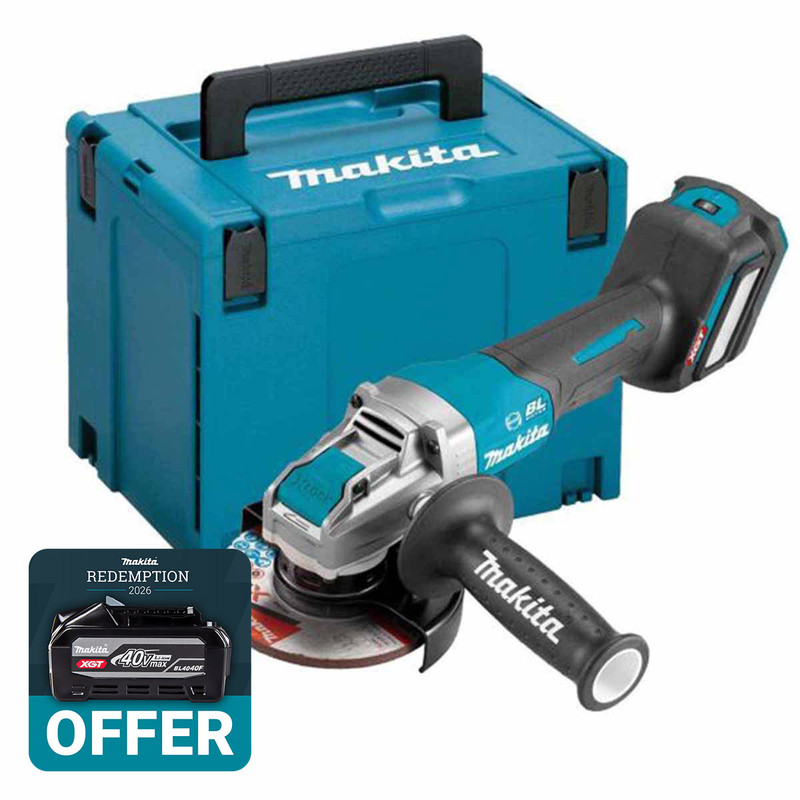 Makita GA044GZ01 40V Max XGT 125mm Brushless Angle Grinder with Makpac Case (Body Only)
