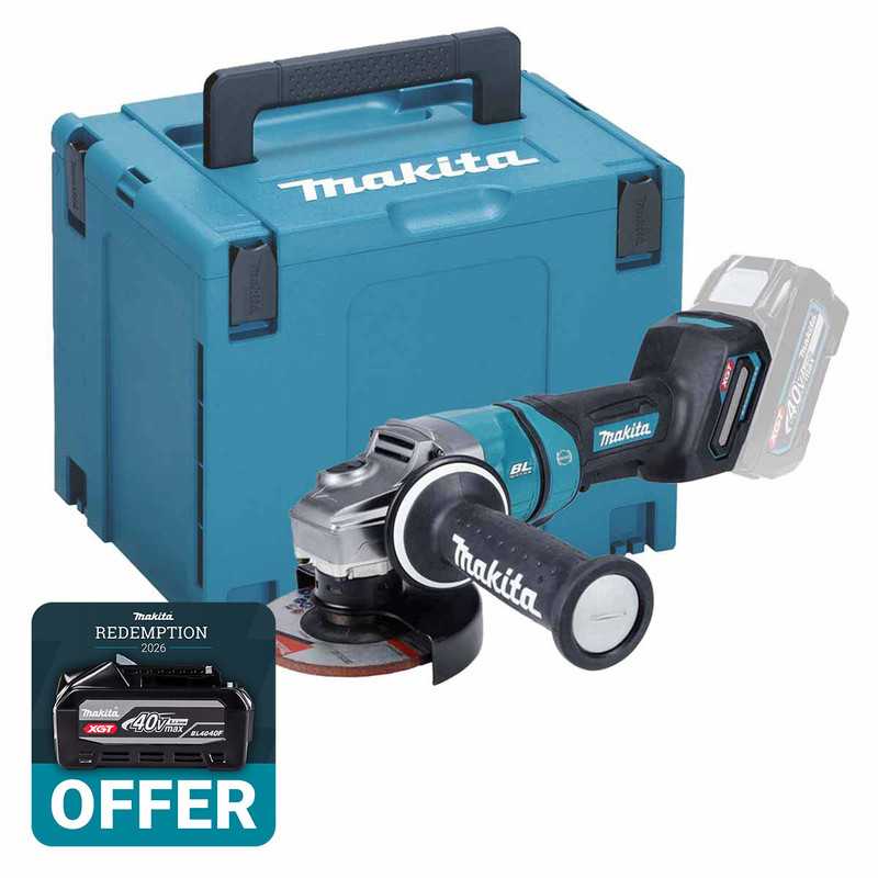 Makita GA049GZ01 40V Max XGT 115mm Brushless Angle Grinder with Makpac Case (Body Only)