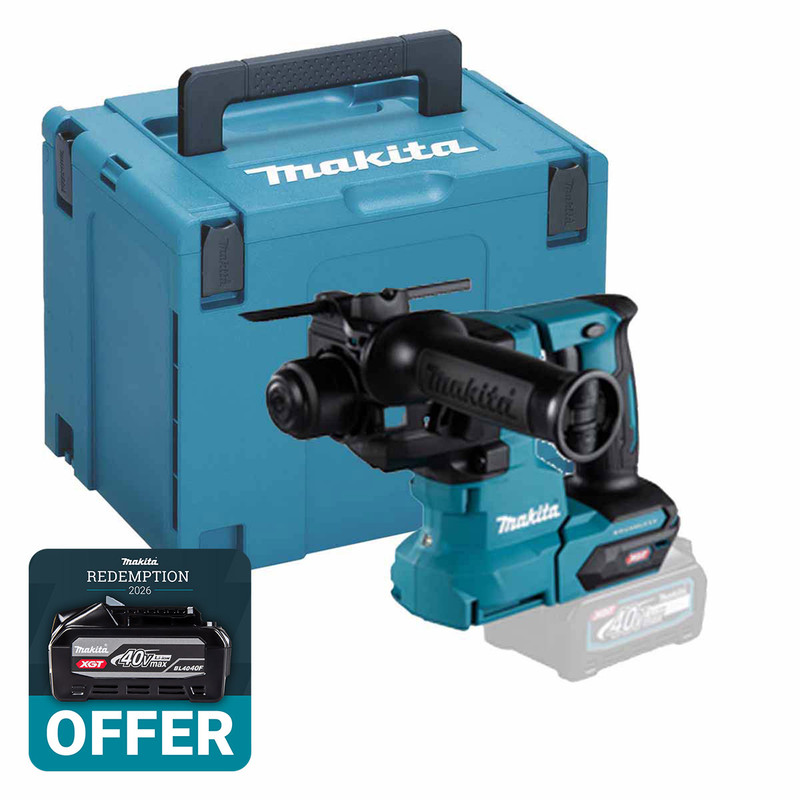 Makita HR010GZ01 40V Max XGT Brushless SDS+ Rotary Hammer Drill with Makpac Case (Body Only)