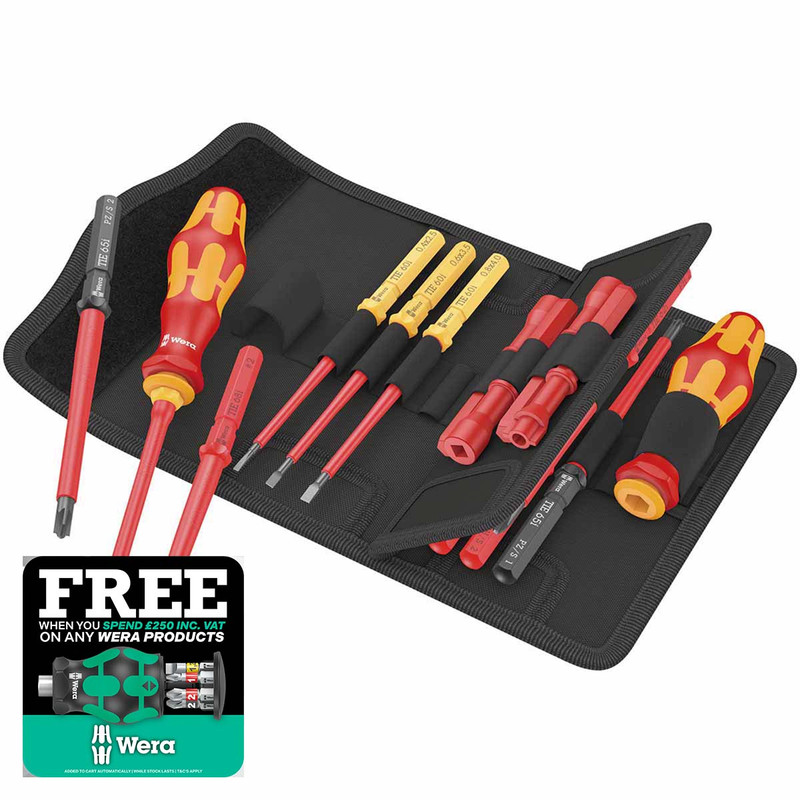 Wera 05006616001 Kraftform Kompakt VDE Interchangeable Screwdriver Set