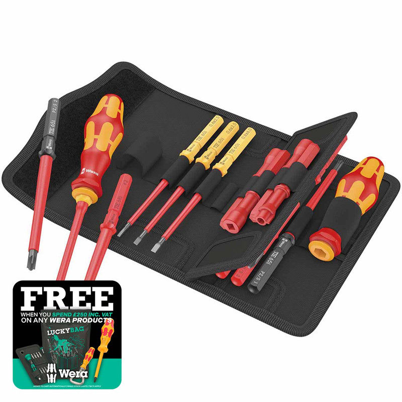 Wera 05006616001 Kraftform Kompakt VDE Interchangeable Screwdriver Set