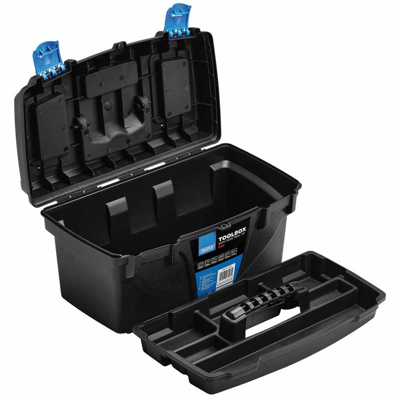 Draper 24200 Plastic Toolbox with Tote Tray, 19