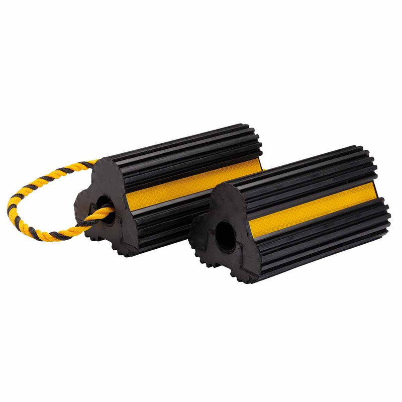 Draper 21135 Heavy Duty Rubber Wheel Chocks, 3 Tonne (Pair)