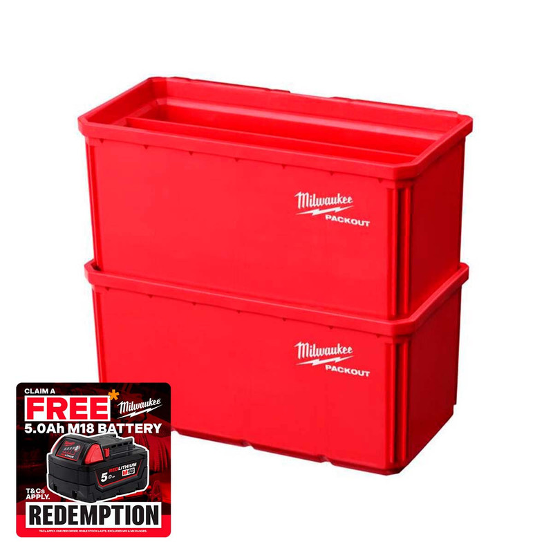Milwaukee 4932480699 PACKOUT 10x20cm Nest Bin (Pack of 2)