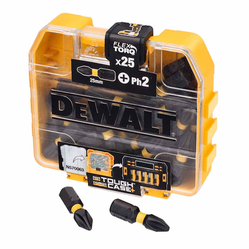  DeWalt DT70555T-QZ Extreme FLEXTORQ 25mm PH2 Impact Torsion Bit Set (25 Pieces)