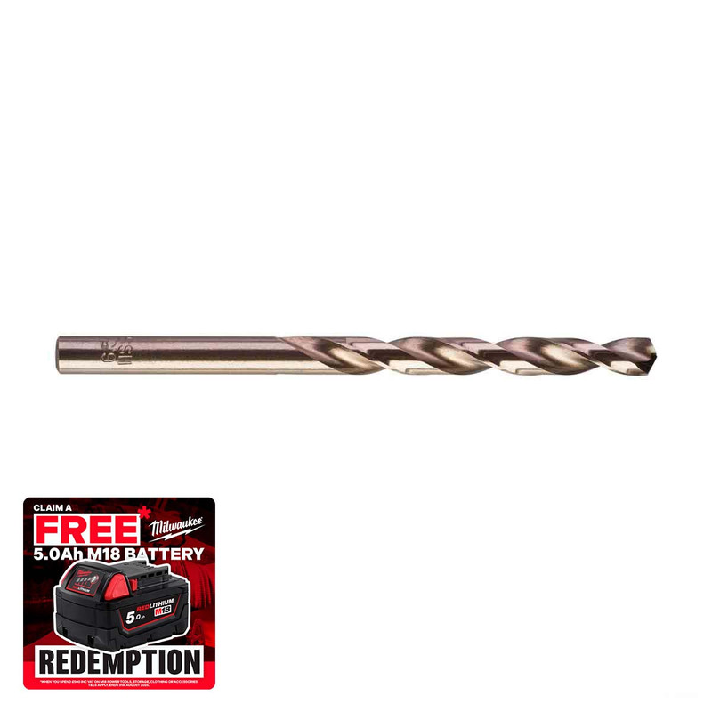 Milwaukee 4932352391 THUNDERWEB HSS-Ground Metal Drill Bits 6.5mm x 101mm (10 Pieces)