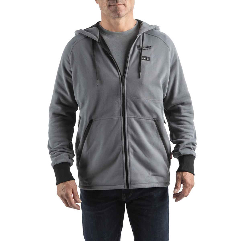 Milwaukee M12 HHGREY4-0 12V Heated Hoodie, Grey (Size XXL) (Body Only)