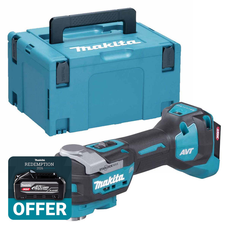 Makita TM001G 40V Max XGT Brushless Multi Tool in a Makpac Case (Body Only)
