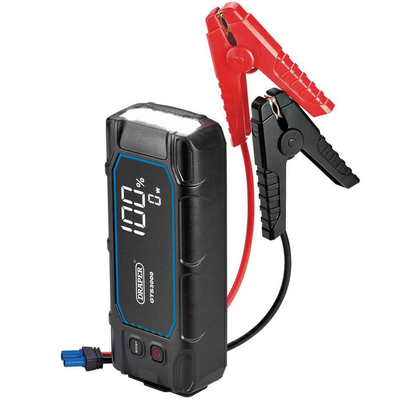 Draper 23742 12V 3000A Lithium Jump Starter with Digital Display