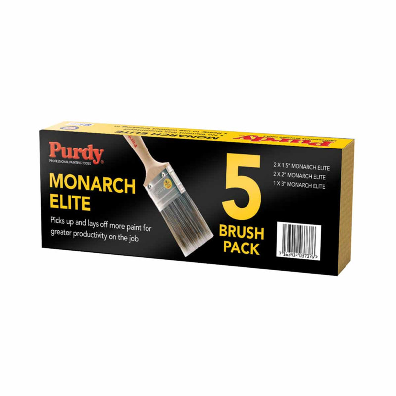 Purdy ME5 Monarch™ Elite™ Paint Brush Set 1.5, 2, 3 (5 Pieces)