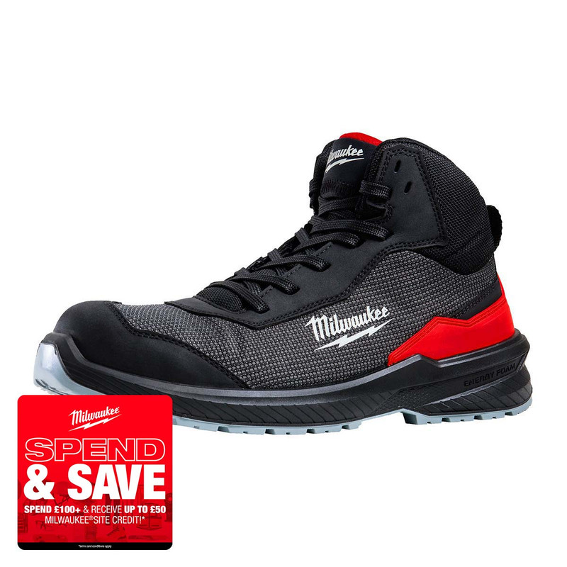 Milwaukee 4932493709 Flextred™ S1PS Safety Boots, Black (Size 10)