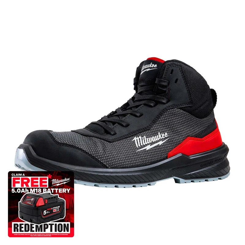 Milwaukee 4932493711 Flextred™ S1PS Safety Boots, Black (Size 11)
