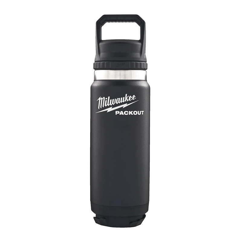 Milwaukee 4932493466 Packout Thermos Bottle with Chug Lid, Black 710ml