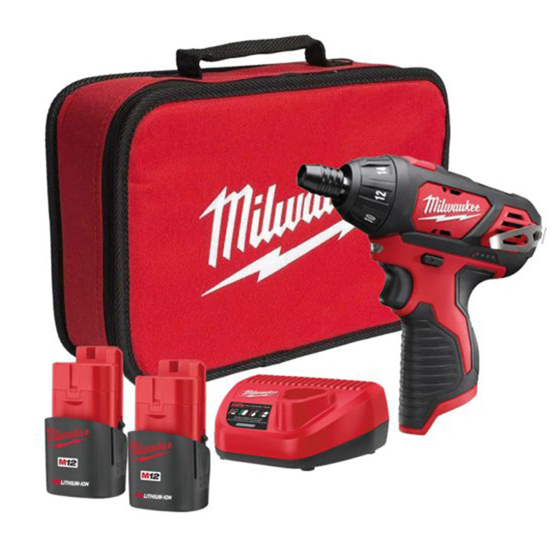 Milwaukee M12 SET1D-152B 12V Sub Compact Single Speed Screwdriver with 2 x 1.5Ah Batteries