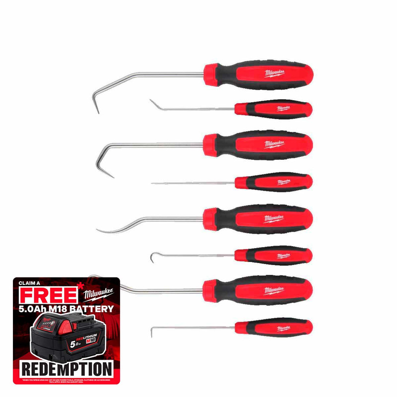 Milwaukee 4932480569 Hook & Pick Set (8 Pieces)