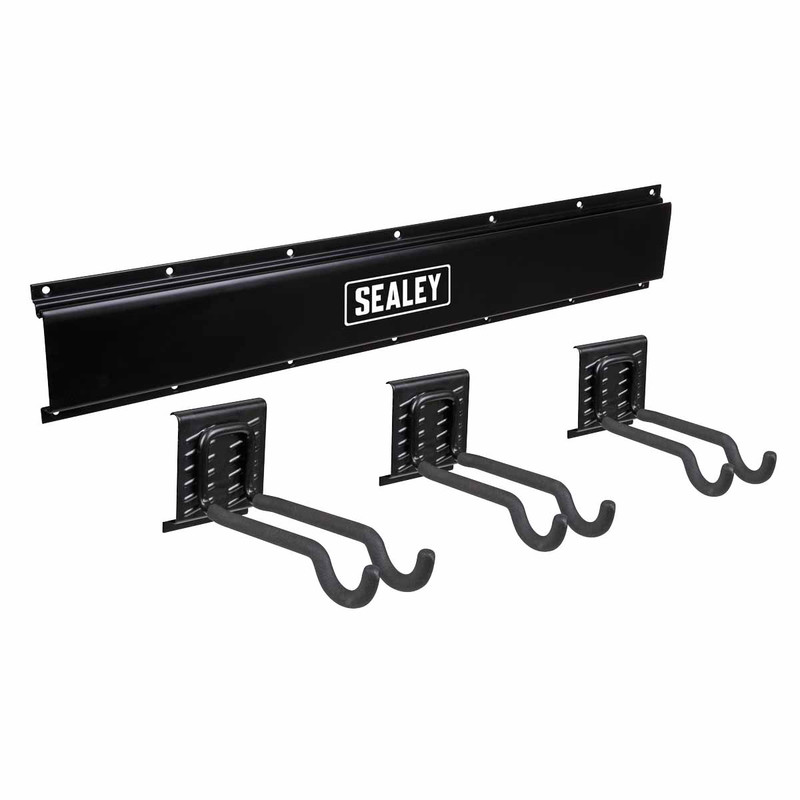 Sealey APHKIT11 Wall Mounting Sports Equipment Hook Storage Rail