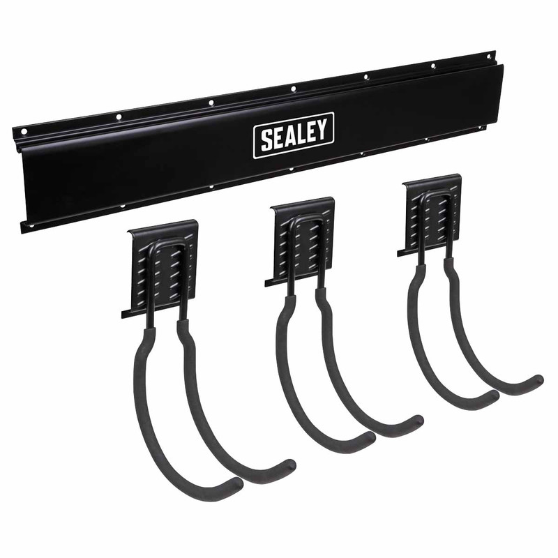 Sealey APHKIT8 Wall Mounting 3 Large Hook Storage Rail