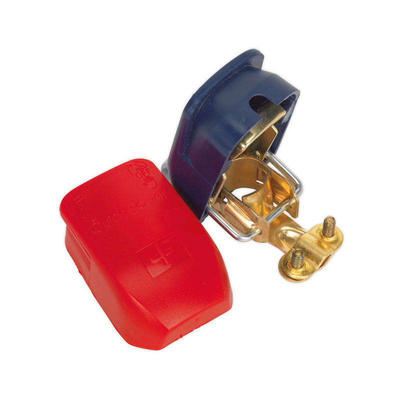 Sealey BTQK12 Quick Release Positive-Negative Battery Clamps (Pair)