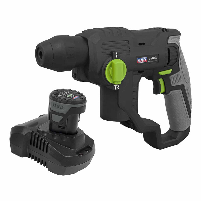Sealey CP108VSDSEU Cordless 10.8V SDS Plus Rotary Hammer Drill Kit with 1x 2Ah SV10.8 Battery