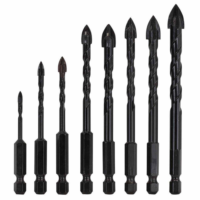 Sealey DBGC1 Tile & Glass Drill Bit Set (8 Pieces)