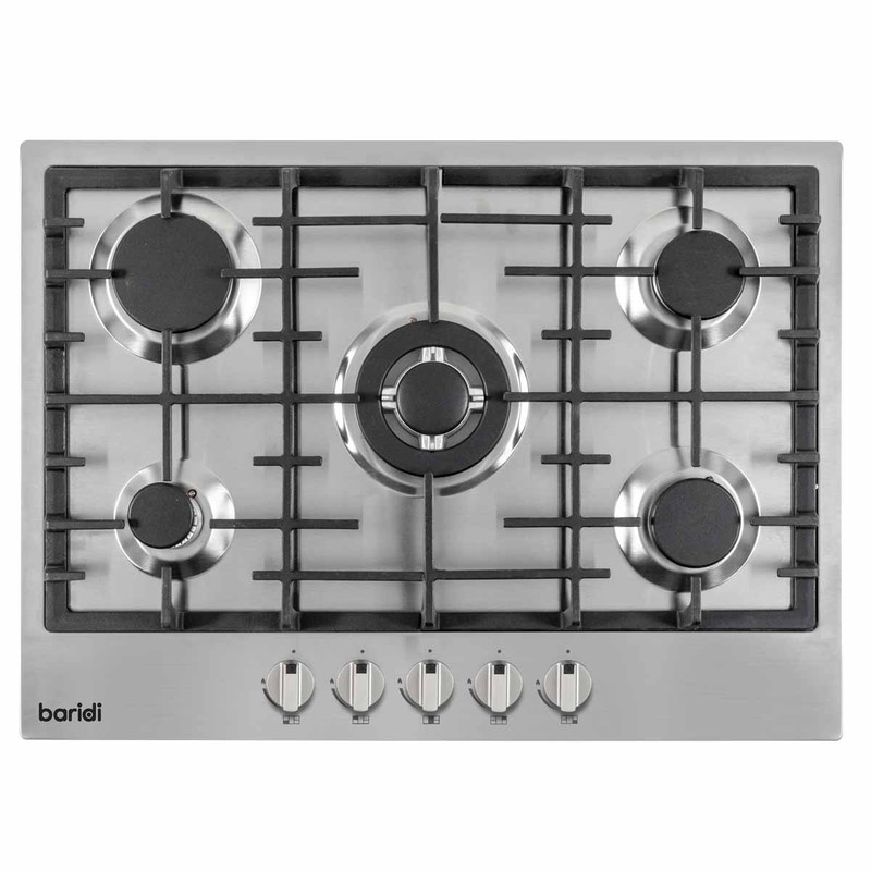 Baridi DH227 Gas Hob with 5 Cooking Zones 70cm - Stainless Steel
