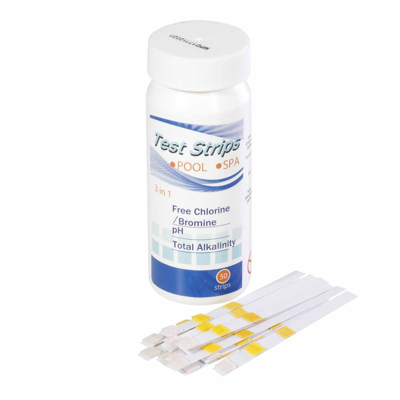 Dellonda DL32  3-in-1 Chlorine, PH & Alkalinity Test Strips x 50 Strips (Single Pack)