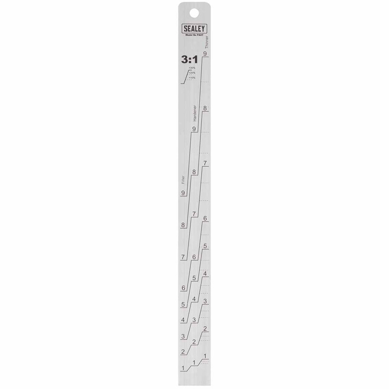 Sealey PA07 Aluminium Paint Measuring Stick 1:1/3:1