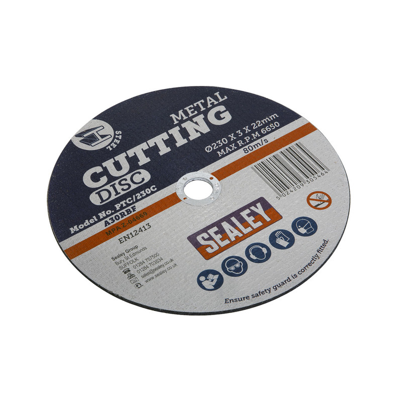 Sealey PTC/230C 230 x 3mm Cutting Disc 22mm Bore