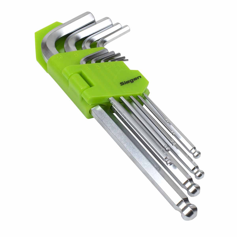 Sealey S01260 Siegen Long Ball-End Hex Key Set (9 Pieces)