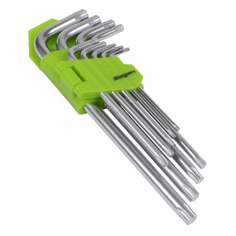 Sealey S01262 Siegen Long TRX-Star* Key Set (9 Pieces)