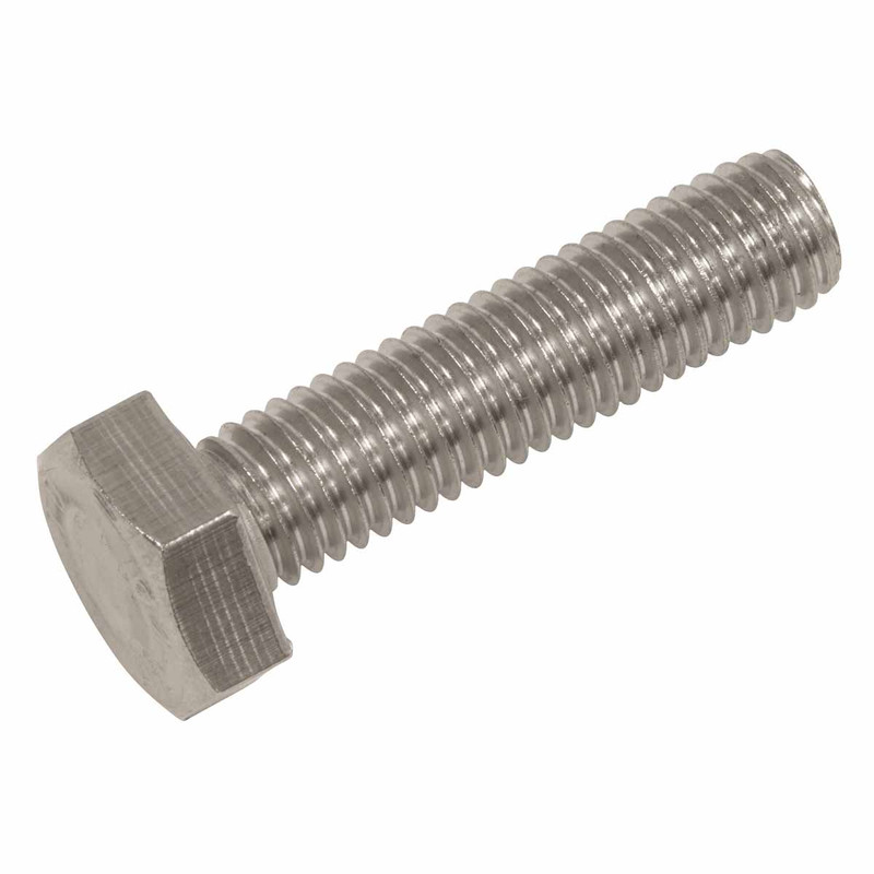 Sealey S1040 Stainless Steel Hex Head Set Screw DIN 933 - M10 X 40 A2 (25 Pack)
